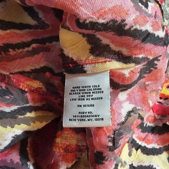 GORGEOUS RUBY RD FAVORITES LINEN BLEND SHIRT! - Picture 8 of 8